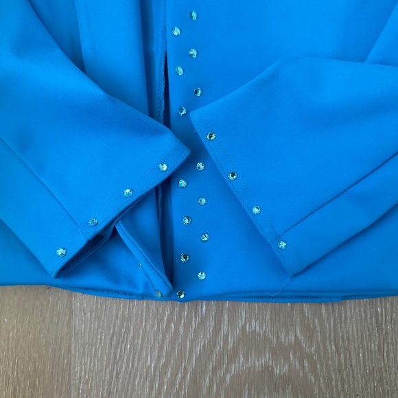 Kelle Turquoise Jacket And Wide Leg Pant Set size Medium Child - Picture 13 of 16